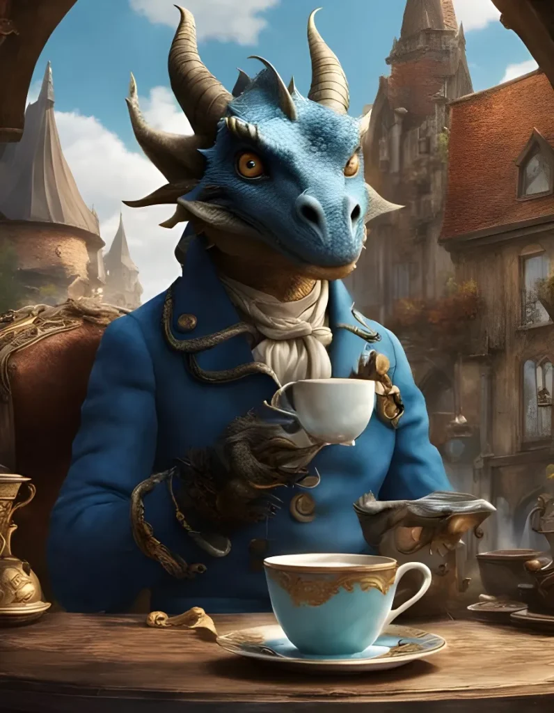 Dragons Drinking Tea in Folklore